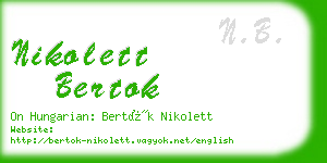 nikolett bertok business card